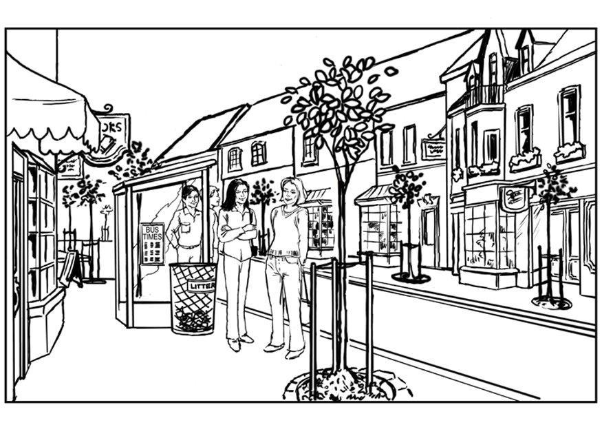 Disegno da colorare cittA 
